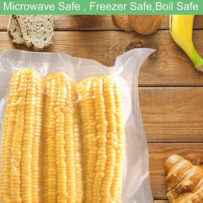 O2frepak 100 Count Vacuum Sealer Bags 50 of Each Size 50 Pint 6"X10"and 50 Gallon11"X16" BPA Free Sous Vide Seal a Meal Commercial Grade Vacuum Seal PreCut Combo Pack Bag