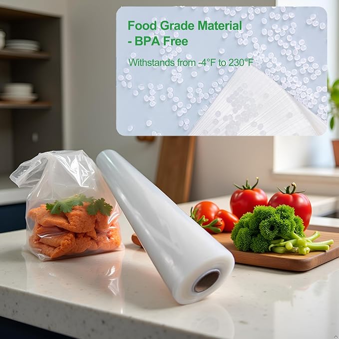 MAGIC SEAL Chamber Vacuum Sealer Bags 15'' x 50' Rolls, Smooth Food Storage Bags for Meal Prep & Sous Vide, Commercial Grade BPA Free, Non-Textured, Not Compatible with FoodSaver-Type Vacuum Sealers