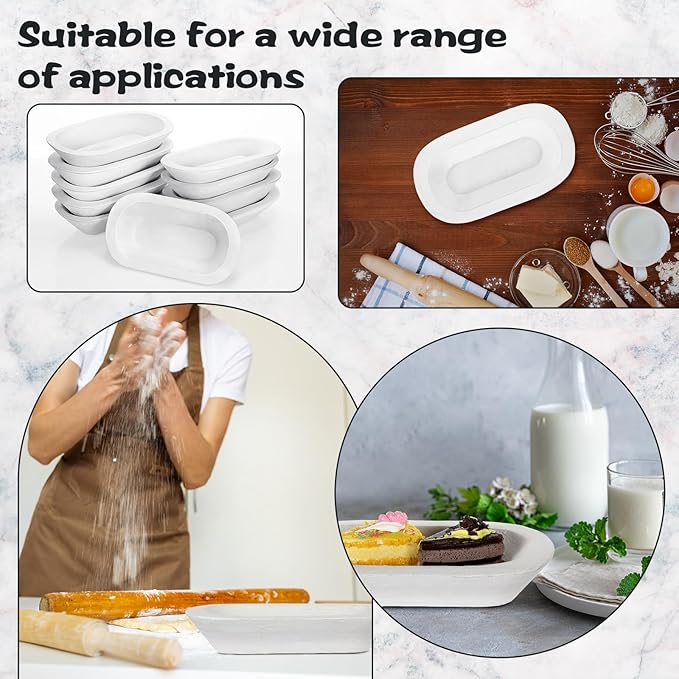 Nuogo 10 Pack Wooden Dough Bowls Bulk 8.5 Inch Rustic Dough Bowls for Wedding DIY Candle Home Crafts Making Farmhouse Fruits Supplies Decoration(White)