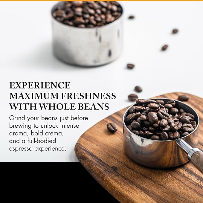 Caffe D'arte Firenze Whole Bean Espresso Coffee ??Medium Light Roast, Bright & Mild Flavor, Sweet & Smooth Aroma ??Crafted for Espresso & Americanos - 5 Pounds