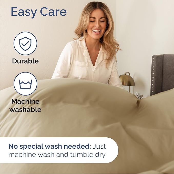 Cal King 6 Piece Sheet Set - Cooling & Breathable Bed Sheets - Hotel Luxury Bed Sheets for Women, Men, Kids & Teens - Bedding w/Deep Pockets & Easy Fit - Soft & Wrinkle Free - Cal King Beige Sheets