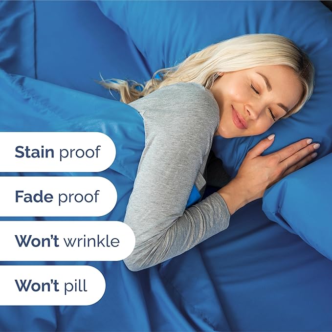 Extra Deep Pocket Queen Sheet Set - 4 Piece Breathable & Cooling Bed Sheets - Hotel Luxury Sheet Set - Soft, Wrinkle Free & Comfy - Easily Fits Extra Deep Mattresses - Deep Pocket Royal Blue Sheets