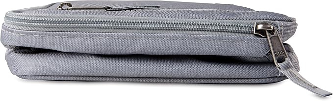 PackIt Freezable Classic Lunch Box, Gray Fog, Built with EcoFreeze짰 Technology, Collapsible, Reusable, Zip Closure With Front Pocket and Buckle Handle, For Work Lunches and Fresh Lunch On the Go