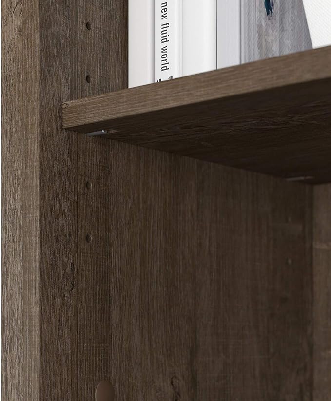 Bush Home Salinas Kitchen Pantry Cabinet with Doors in Ash Brown