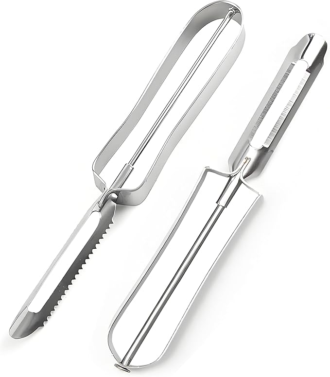 Sokalchw Best Vegetable Carrot Potato Peelers for Kitchen, 2 Pcs, Just Like Mom's old steel Fruits Peeler(52877)
