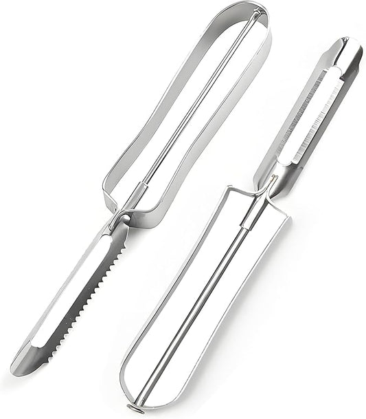 Sokalchw Best Vegetable Carrot Potato Peelers for Kitchen, 2 Pcs, Just Like Mom's old steel Fruits Peeler(52877)