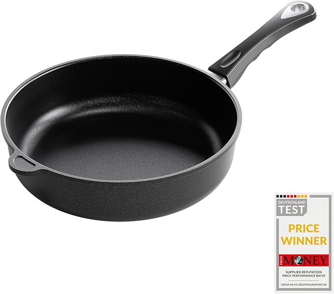 AMT Gastroguss The World쨈S [...] Casserole Frying pan Non-Induction, Diameter 28 cm, Height 7 cm, cast Aluminium (Aluminium), Lotan짰 Non-Stick Coating for Fat-Free-Frying, AMZN-728-US
