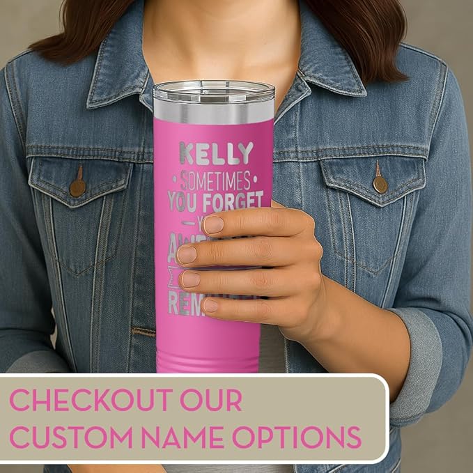 Spotted Dog Company Inspirational Tumbler, Inspirational Gifts for Men Dad Father Wife Sister Women, Birthday For Him Her, You?셱e Awesome Tumbler, Teacher Coworker Gifts 22oz Pink