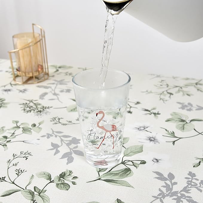 LOHASCASA Vinyl Oilcloth Tablecloth Small Oblong Waterproof Spillproof Wipeable PVC Heavy Duty Plastic Tablecloths Weights for Summer Outdoor Rv Picnic Table Cloth - 6 ft 54 x 72 Inch