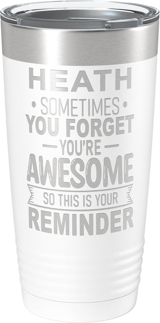 Personalized Inspirational Tumbler, Inspirational Gifts for Men Dad Father Wife Sister Women, Custom Birthday For Him Her, Customized You?셱e Awesome Tumbler, Teacher Coworker Gifts 20oz White