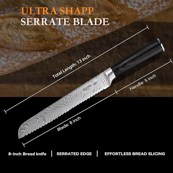 Sourdough bread knife, Bread Knife 16",Bread Slicer for Homemade Bread,Adjustable blade tightness for Even Slicing, Serrated knife,Wooden Bread cutter with Bow Design (1, black)