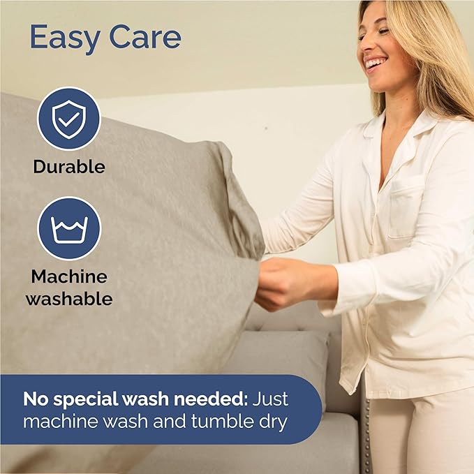 Full 6 Piece Sheet Set - Cooling & Breathable Bed Sheets - Hotel Luxury Bed Sheets for Women, Men, Kids & Teens - Bedding w/Deep Pockets & Easy Fit - Soft & Wrinkle Free - Full Heathered Beige Sheets