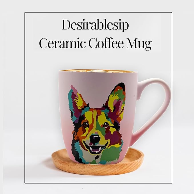 Soft Touch Yorkie Pink Mug - 18 Oz Yorkie Coffee Mug - Ceramic Tea Cups with Beautiful Box - Best Gift for Yorkie Lovers - Unique Ceramic Coffee Cups for Daily Use