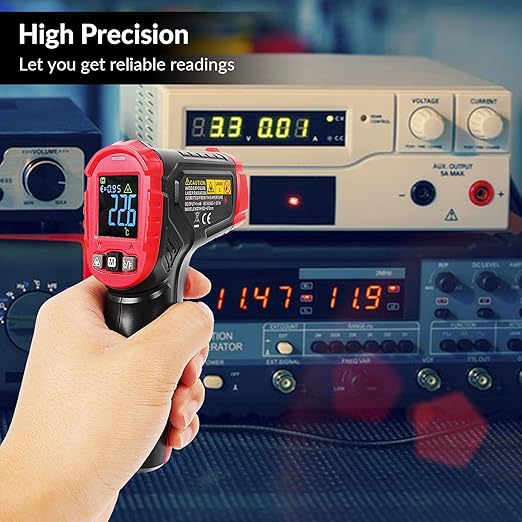 WGGE Infrared Thermometer Gun WG-127B, Digital IR Thermometer for Cooking, Candy, Food, Pizza Oven, Grill & Engine, Temp Reader -58??1112??-50??600?? Non-Contact Temperature Gun (Not for Human)