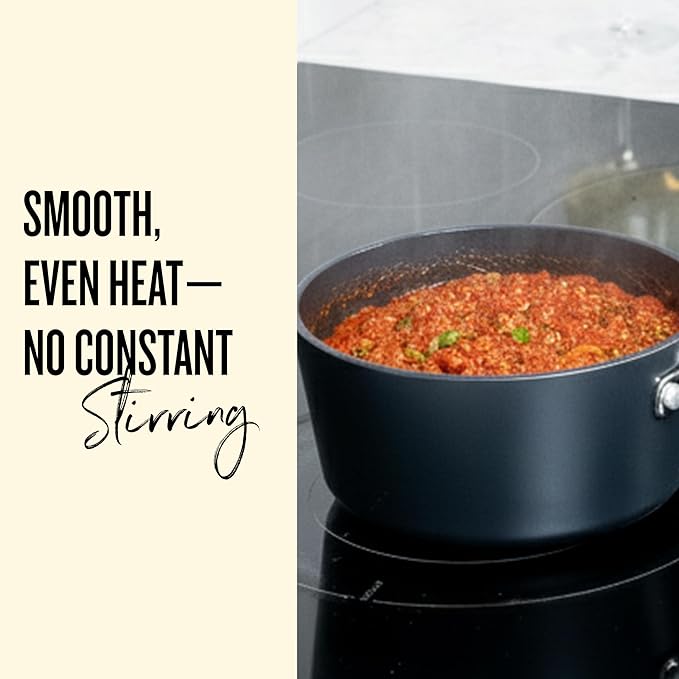 Alva Maestro Ceramic Nonstick Cookware Set ??4.5-Qt Stock Pot & 2-Qt Saucepan with Lids | PFAS-Free, Non-Toxic, Oven Safe to 400째F | Even Heat, Dishwasher Safe | Belgian Design