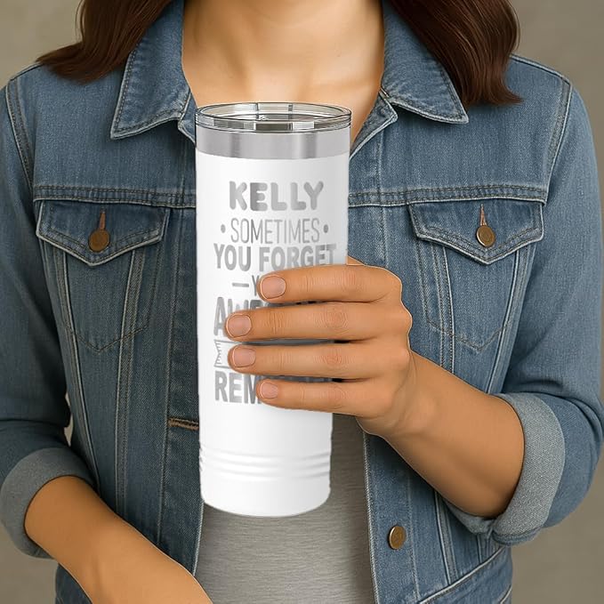 Personalized Inspirational Tumbler, Inspirational Gifts for Men Dad Father Wife Sister Women, Custom Birthday For Him Her, Customized You?셱e Awesome Tumbler, Teacher Coworker Gifts 22oz White