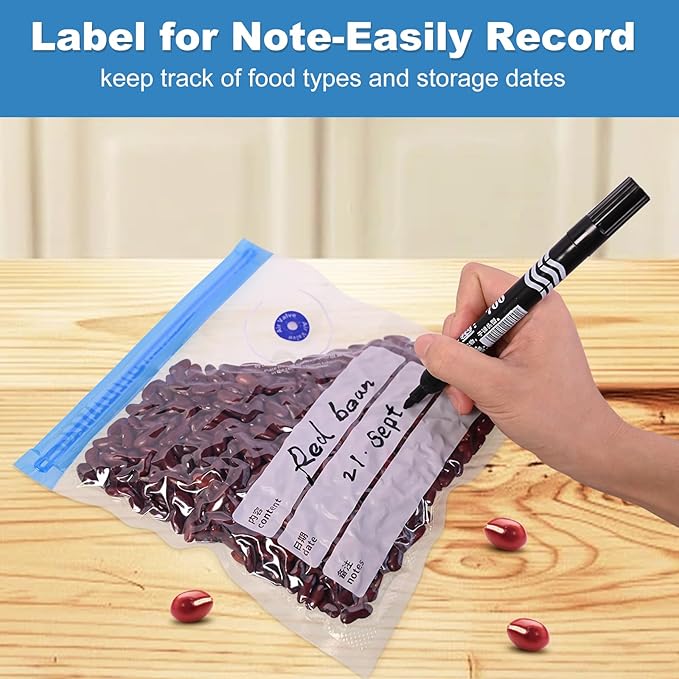 Sous Vide Bags, 20 PCS 10"X11" Reusable Vacuum Seal Bags for Food,Vacuum Zipper Sealer Bag with Hand Pump, Sous Vide Cooking,Freezer Safe,Microwave Heating and Food Storage