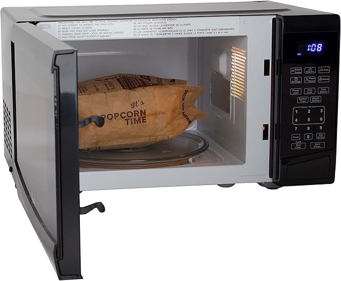 Avanti Microwave Oven 900-Watts Compact with 10 Power Levels and 6 Pre-Set Cooking Settings, Speed Defrost, Electronic Control Panel and Glass Turntable, 0.9 Cu.Ft., Black