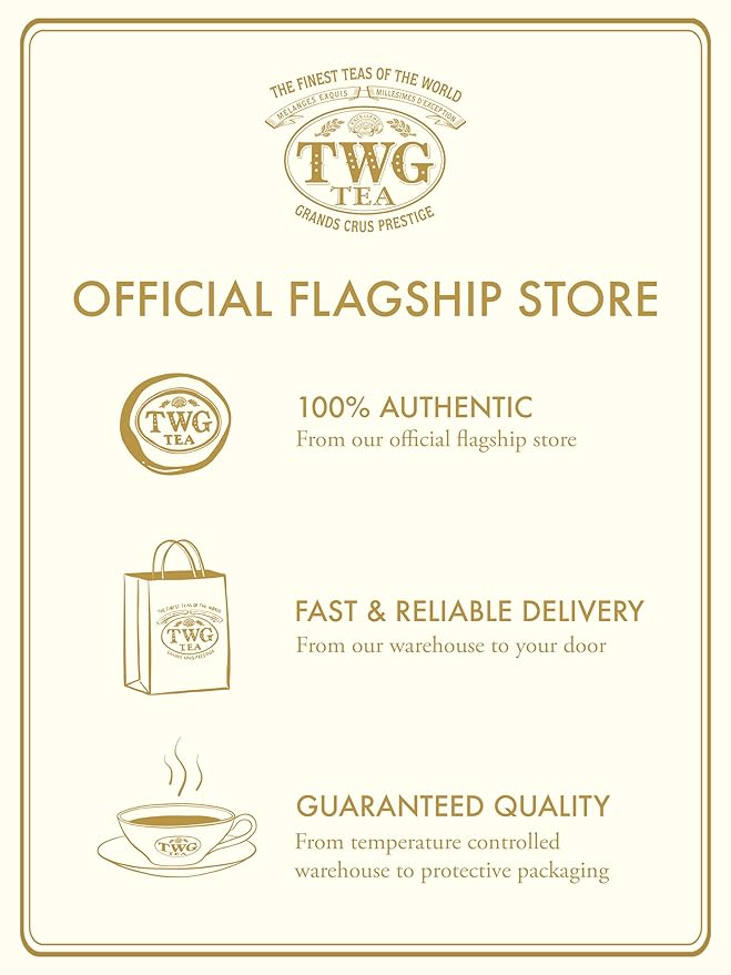 TWG Tea | Cr챔me Caramel Tea | Rooibos Tea | Caramel & Theine-Free | 15 Hand Sewn Cotton Teabags | Gift Set