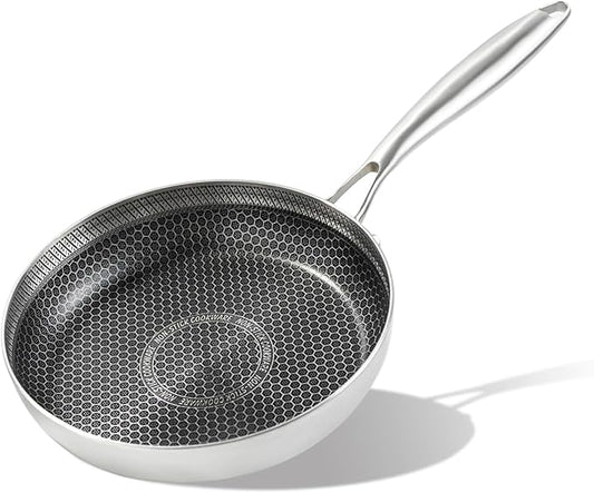 8inch stainless steel frying pan, egg pans nonstick skillet for induction, cooking pots, oven-safe omelette pan,skillet mini pan (8-inch stainless steel frying pan)