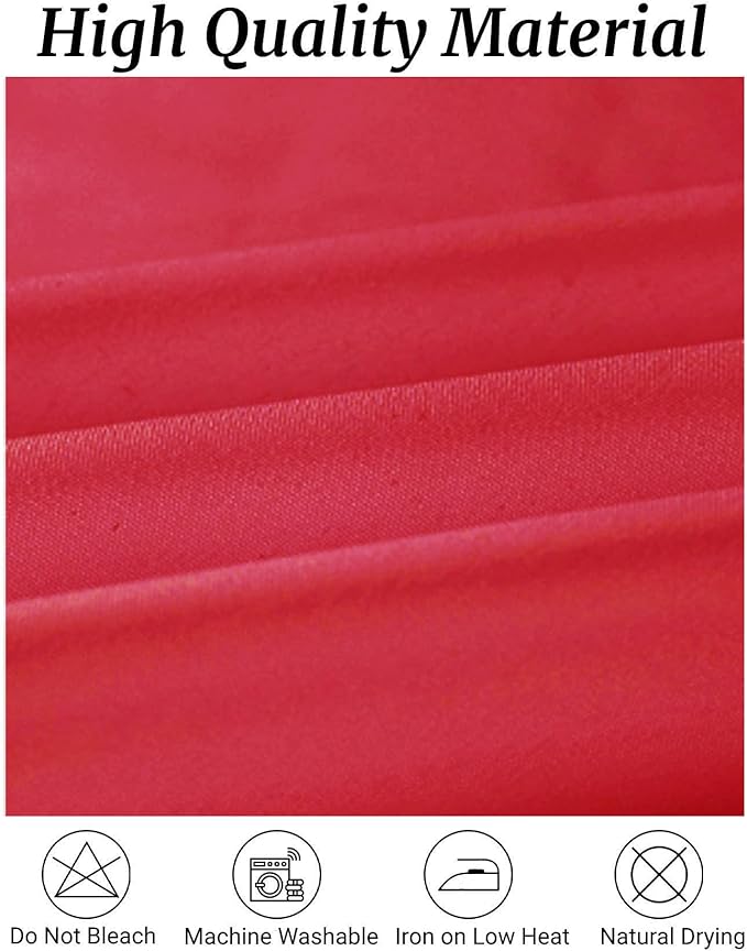 Fokitut 6 Pack Round Tablecloth, 108 Inch, Stain Resistant and Wrinkle Polyester Table Cloth, Fabric Table Cover for Kitchen Dining, Wedding, Party, Holiday Dinner-Red
