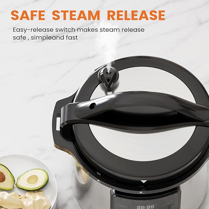 9-in-1 Electric Pressure Cooker ??Multi-Functional Cooker with Slow Cook, Rice Cook, Sauté, Warmer & Sterilizer Functions (Small)