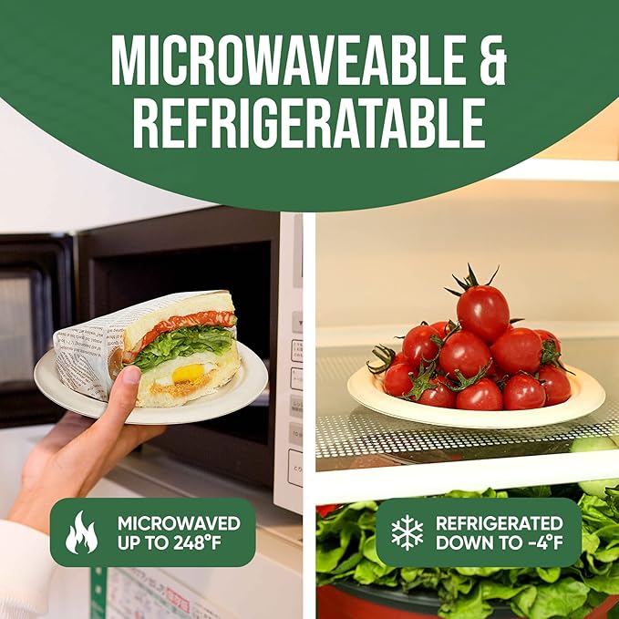 Paper Plates 6 Inches, 100 Pack Disposable Plates ??100% Compostable Plates, Water & Oil Proof Dessert Plates, Microwavable Small Paper Plates, Perfect Paper Plate For Party - Brown