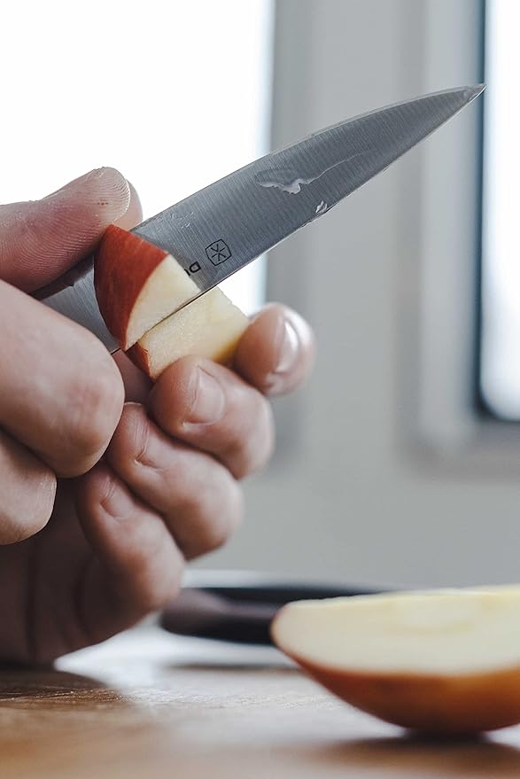 DURA LIVING 3.5-Inch Paring Knife ??Ultra-Sharp German High Carbon Stainless Steel, Full Tang, Ergonomic Handle, Multipurpose Kitchen Knife for Chopping, Slicing, and Dicing, Cream