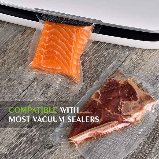 Vacuum Sealer Bags For Food-150 Quart 11"x16"and Quart 8"x12"and Pint 6"x10"-Commercial Grade BPA Free Bag-Durable Customized Size Food Vac Bags for Storage and Sous Vide Cooking-Puncture Prevention