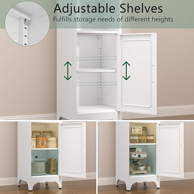 Tall Bathroom Storage Cabinet,Freestanding Storage Cabinet with Doors and Shelves,Slim Bathroom Cabinets,Small Cabinets for Living Room