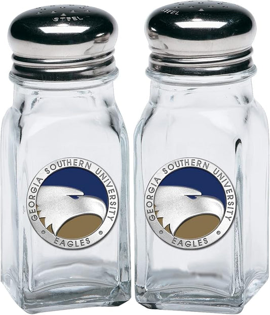 Heritage Pewter Georgia Southern Salt and Pepper Shaker Set of 2 Bottles | Expertly Crafted Pewter Glass