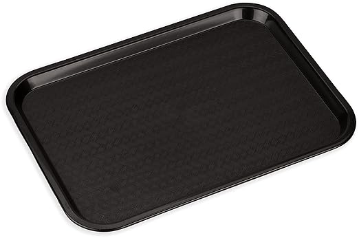 Carlisle FoodService Products CT121603 Caf챕 Standard Cafeteria / Fast Food Tray, 12" x 16", Black