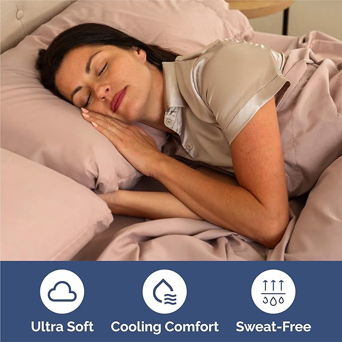 King 6 Piece Sheet Set - Cooling & Breathable Bed Sheets - Hotel Luxury Bed Sheets for Women, Men, Kids & Teens - Comfy Bedding with Deep Pockets & Easy Fit - Soft and Wrinkle Free - King Mauve Sheets