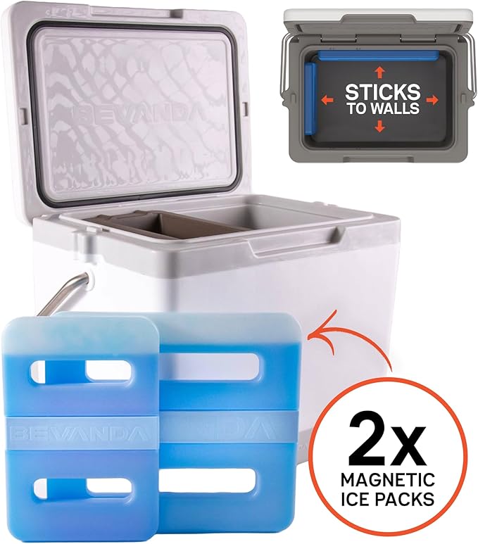 Bevanda - Verge Insulated Lunch Box - Durable Cooler with Magnetic Ice Packs - Rugged Hard Shell Lunch Cooler for Jobsite Lunches, Outdoor Adventures & All Day Temperature Control