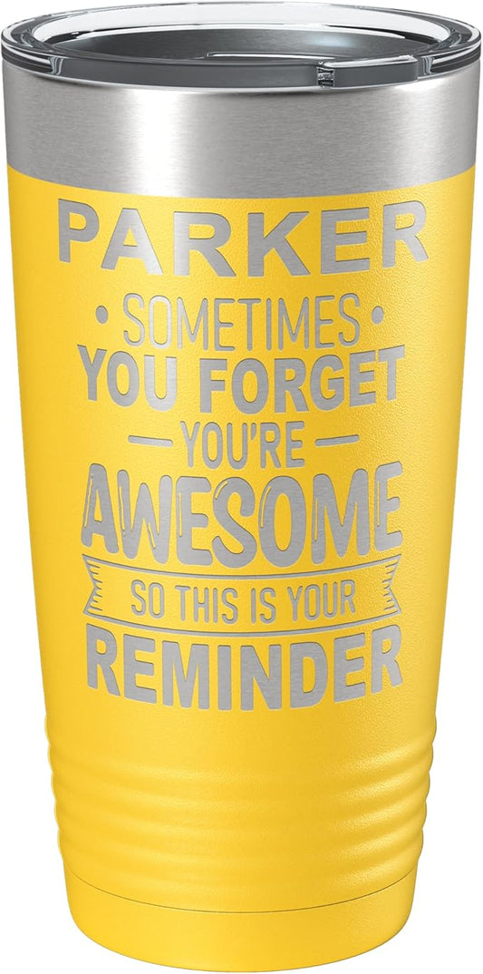 Personalized Inspirational Tumbler, Inspirational Gifts for Men Dad Father Wife Sister Women, Custom Birthday For Him Her, Customized You?셱e Awesome Tumbler, Teacher Coworker Gifts 20oz Yellow