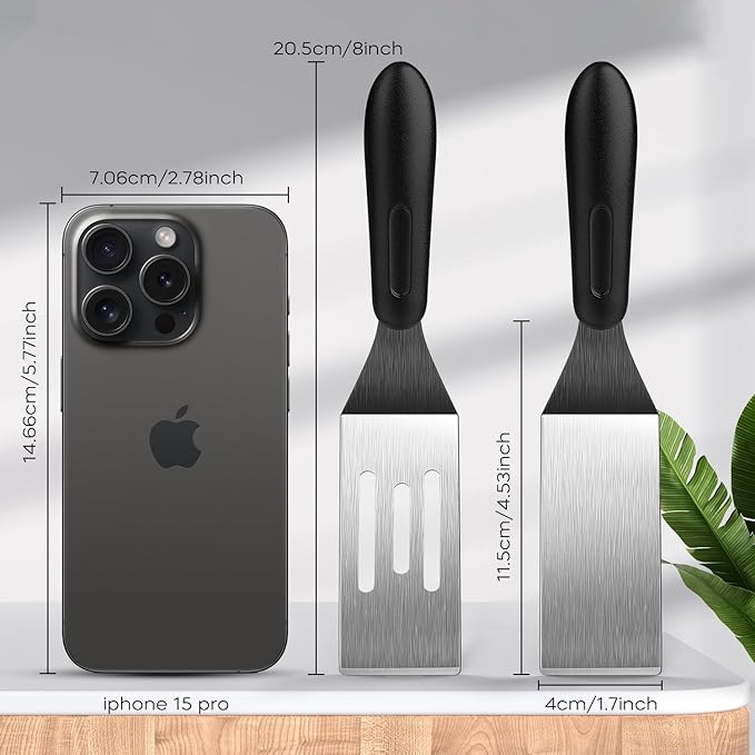 Small Spatula 5 Pieces, Metal Spatulas for Kitchen Use, Stainless Steel Mini Serving Spatula for Flipping and Cooking, Ideal for Brownies, Tiramisu, Cookie, Lasagna or Pancakes, etc