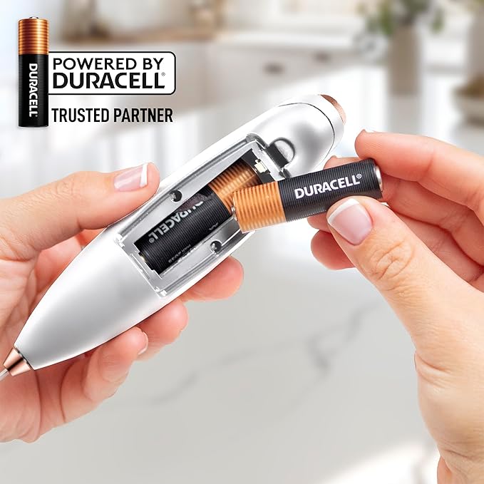 Zulay Kitchen Milk Frother Handheld Electric Whisk with AA Duracell Batteries ??Durable Drink Mixer for Coffee, Lattes, Cappuccinos & More - White Rose Gold
