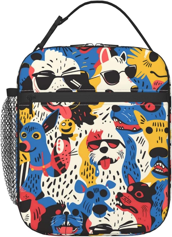 VANZEV Insulated Lunch Box for Women Men, Dog Lunch Box Reusable Portable Lunch Bag Cooler Tote Waterproof Lunch Container for Office Picnic Work Travel