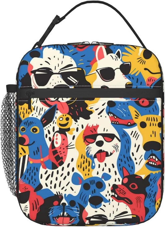 VANZEV Insulated Lunch Box for Women Men, Dog Lunch Box Reusable Portable Lunch Bag Cooler Tote Waterproof Lunch Container for Office Picnic Work Travel