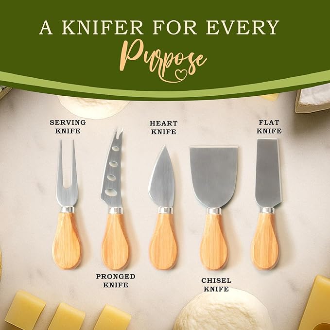 Charcuterie Board and Cheese Board Set with Knives, Bowls, Color Forks & Wine Opener ??Premium Appetizer Platter with Compartments, Eco Friendly Charcuterie Accessories for Stylish Hosts.