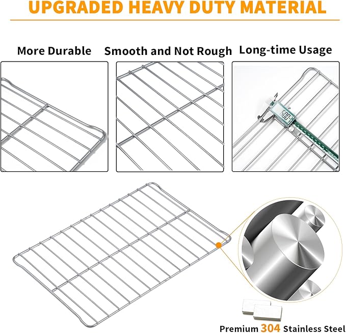 Atgestore Upgraded DE75-00083A Microwave Oven Rack Replacement 20 x12.5 IN for Samsung Oven Parts 304 Stainless Steel Range Stove Rack Shelf ME18H704SFG ME20H705MSS Samsung Microwave Oven Wire Rack