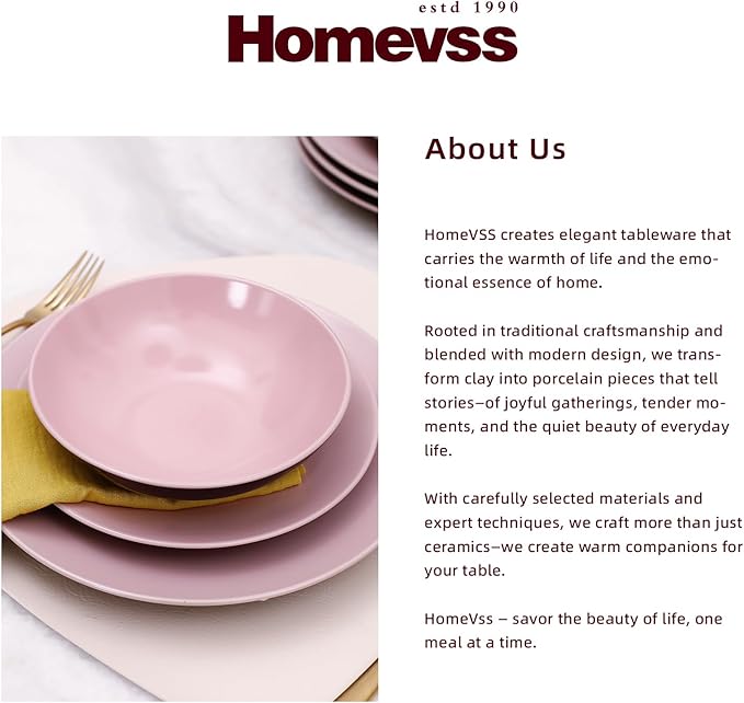 Stoneware Two-Tone Colors Life 18pc Dinner Set竊똎utside Shiny Black + Inside Matte Glaze Rose