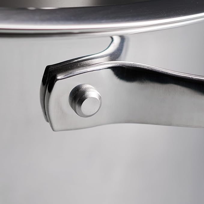 Tramontina Tempo Tri-Ply Base Stainless Steel 4-Quart Sauce Pan with Glass Lid, Induction-Ready Saucepan, Oven-Safe, Dishwasher-Safe