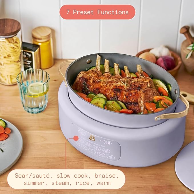 Beautiful 10-in-1 6 Qt Multi-Cooker with LED Digital Display ??Multi-Function Appliance for Rice, Steam, Slow Cook, Sear, Roast & Daily Meals, Nonstick Pot, Space-Saving Solution for Kitchen Cooking