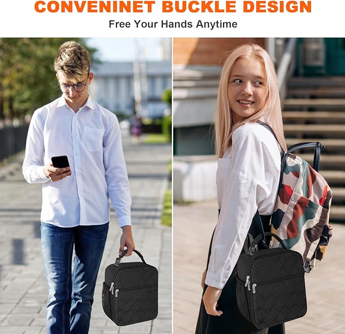 esouler Lunch Box for Men Women Adults Small Insulated lunch Tote Bag for Work Picnic Beach- Reusable Portable Lunch box