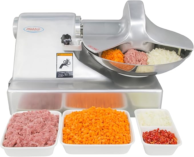 CLIVIA Commercial Meat Bowl Cutter Mixer, 5.5L Multifunctional Electric Food Chopper Processor Meat Blender Buffalo Chopper for Vegetable Garlic 550W 1450 r/min