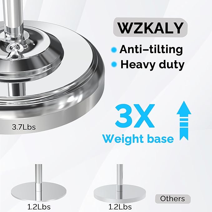 Freestanding Toilet Paper Holder Stand with Storage ??Holds 4 Extra Rolls ??Chrome Toilet Paper Holder for Bathroom ??Sturdy Base, Classic Retro Style, Space-Saving Bathroom Storage Organizer