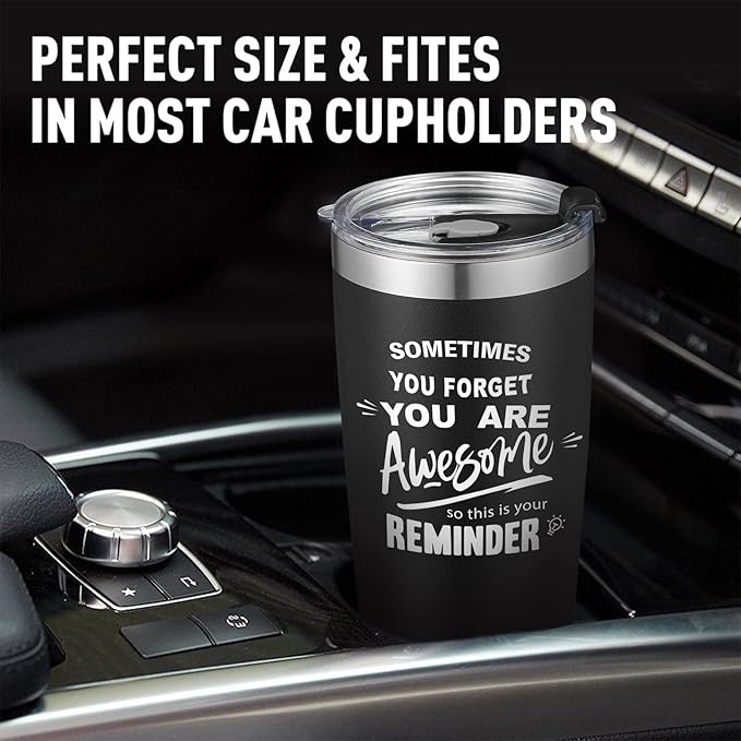 COMOOO Personalized 20oz Stainless Steel Tumbler with Lid, Insulated Tumbler Custom Gift with Text, Photo, Logo for Men, Women, Friends竊똍avy, 96 Pack