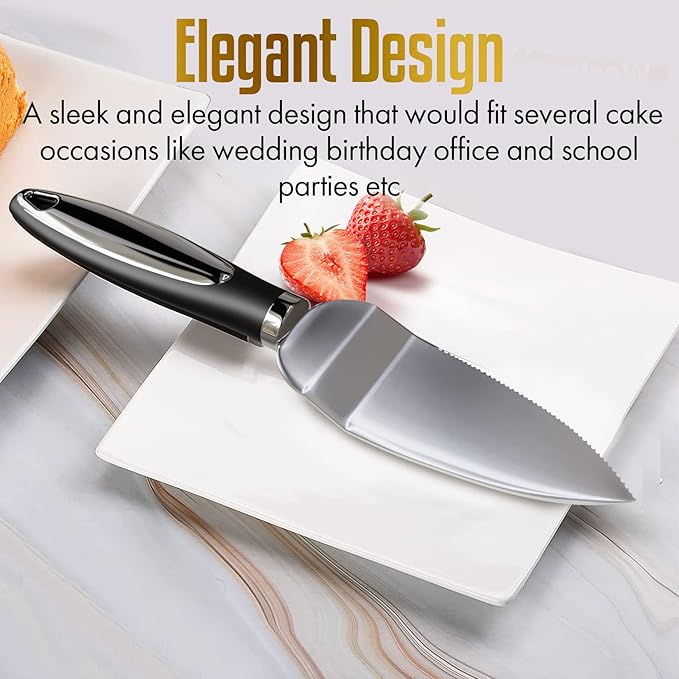 Cake Cutting Set for Wedding Cake Knife and Server Set, Cake Cutter and Pie Spatula, Cake Server and Knife Set of 2