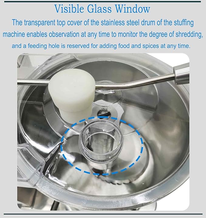 110V 9L Meat and Vegetable Blender Food Shredder, 1800W Adjustable Speed Food Chopper with Visible Transparent Window, Commercial Stainless Steel Electric Chopper